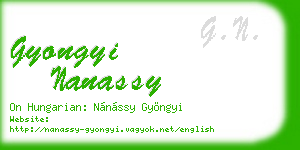 gyongyi nanassy business card