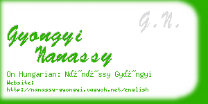 gyongyi nanassy business card